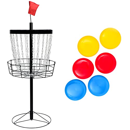 9-Piece Disc Golf Set with Carry Bag - Includes Discs & Portable Basket
