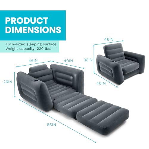 Inflatable Sofa Bed Set with 2 Chairs & Ottoman – Queen & Twin Size Lounge Furniture
