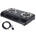 Bestfire Portable Propane Camp Stove with Dual 12,000 BTU Burners, Auto Ignition, Rust-Resistant Steel