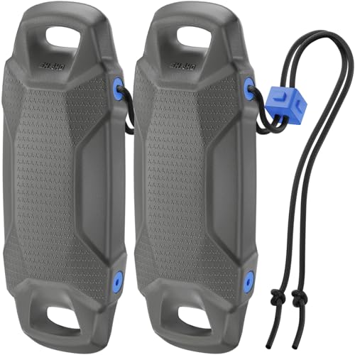 Ehaho 22-Inch EVA Boat Fenders - Gray, Double-Handle Dock Bumpers for Safe Mooring