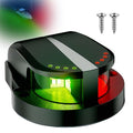 AMBIPASION Boat Navigation Lights Red and Green Black Waterproof Marine Running Light