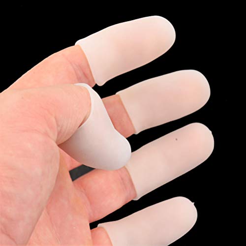 Finger Protector Gel Grip Series - Clear White 20 Pack for Thumbs, Long & Short