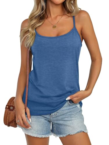 Women's Spaghetti Strap Tank Top - Loose Fit Sleeveless Camisole