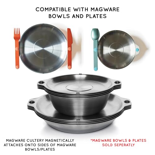 Full Windsor Magware Multicolor Magnetic Travel Camping Utensils Set