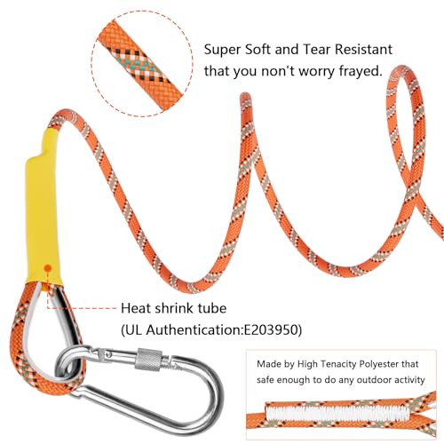 Orange 8mm 230ft Static Climbing Rope 13 Core for Rescue & Outdoor Activities