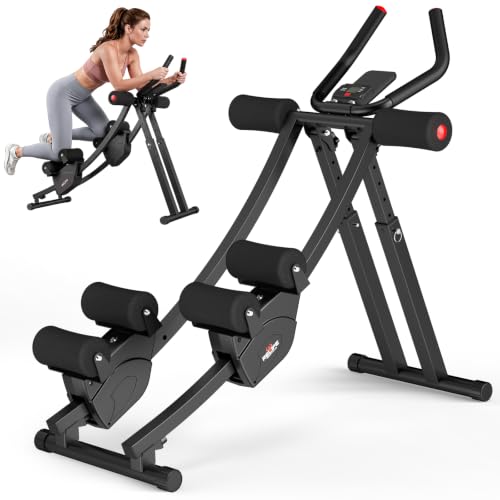 Dual Track Ab Machine with Adjustable Intensity & LCD Monitor - Black