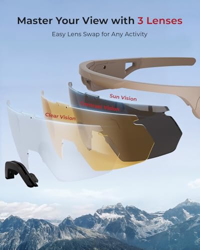 ONNAIS Safety Glasses ANSI Z87.1+ with Earplugs NRR 32dB - Khaki