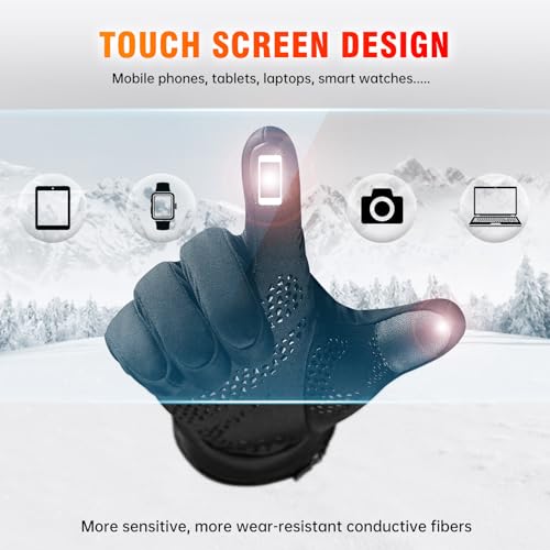 Rechargeable Heated Gloves for Men Women Touchscreen Winter Work Camping Hunting