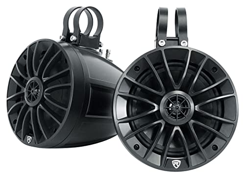 Rockville UT65B 6.5-Inch Marine UTV Rollbar Speakers Pair - Waterproof, 400W Power