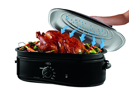 Oster 18-Quart Roaster Oven with Self-Basting Lid, Black - Large Capacity