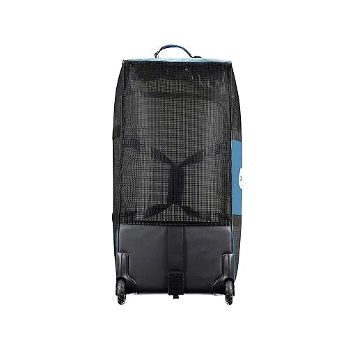 Diving Gear Duffel Bag with Wheels Mesh & Backpack Straps - 100L Blue