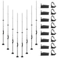 Fishing Rod Rack Clips and Holders Kit - Customize Your Own Rod Storage - Includes Drywall Anchors