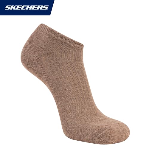 Skechers Men's 10-Pack Half Terry Classic Low Cut Socks Oatmeal Heather Cinnamon