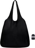 Nanobag Ultralight Foldable Tote - Heavy Duty Reusable Grocery & Travel Bag | XL Black Compact Design