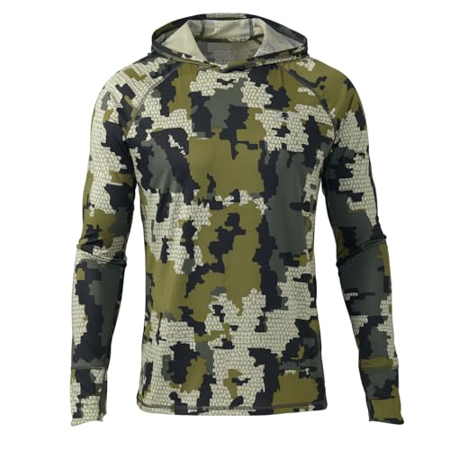KUIU Gila LS Hoodie Large Verde UPF 50+ Cooling Quick-Dry Hunting Shirt