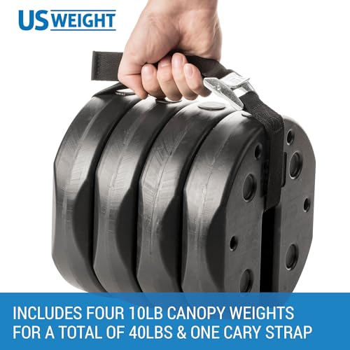 80LB Canopy Weights - No-Pinch Design for Easy, Safe Tent & Umbrella Securing