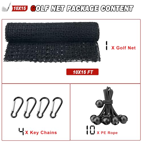 Heavy Duty Sports Net for Golf Baseball Hockey & More - Durable Mesh Barrier