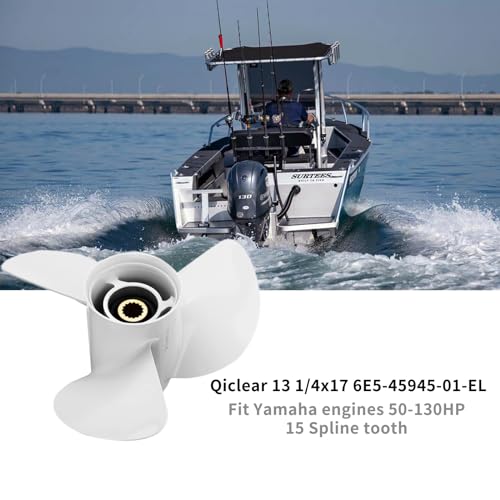 Qiclear 13 1/4x17 Boat Propeller for Yamaha 60-115 HP Outboard Engines – OEM Fit