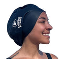 X-Large Swim Cap for Dreadlocks & Braids - Black | Thick Hair Protection
