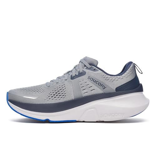 Saucony Men's Guide 18 Sneakers - Flint Navy, Size 12, Cushioned Running Shoe