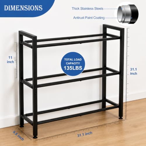 Heavy Duty Bowling Ball Rack for 9 Balls - Metal Organizer Stand for Home & Garage