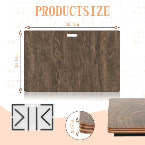Walnut Portable Tap Dance Floor Board 46.4x29.5 inch Cushioned Dance Mat