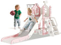 BIERUM 6-in-1 Toddler Indoor Playset & Slide - Pink, Safety Certified for Ages 1-3