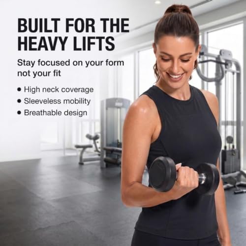 Women's Workout Tank Top - Seamless Nylon Yoga Athletic Top Medium Black