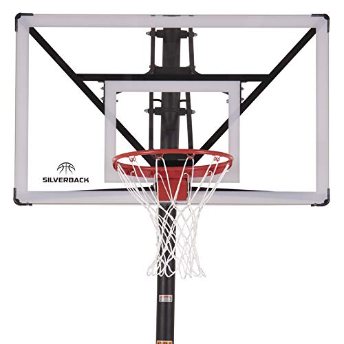 54-Inch Adjustable In-Ground Basketball Hoop with Infinity Edge Backboard