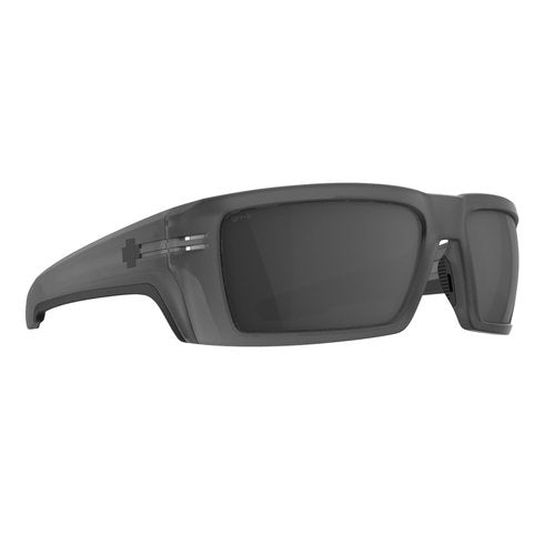 SPY+ - REBAR SE ANSI, Matte Translucent Gunmetal, Happy Gray Gunmetal Spectra Mirror, Medium-Large, Sunglasses, Unisex, Adult