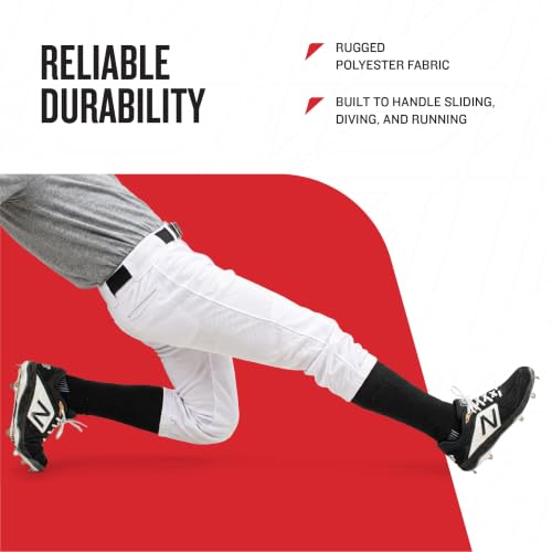 Youth Baseball Knicker Pants - White Medium - Franklin Sports