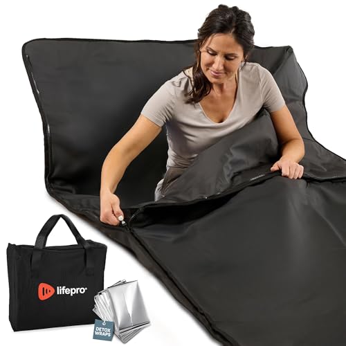 RejuvaWrap Infrared Sauna Blanket Black with Low EMF & 9 Temperature Levels