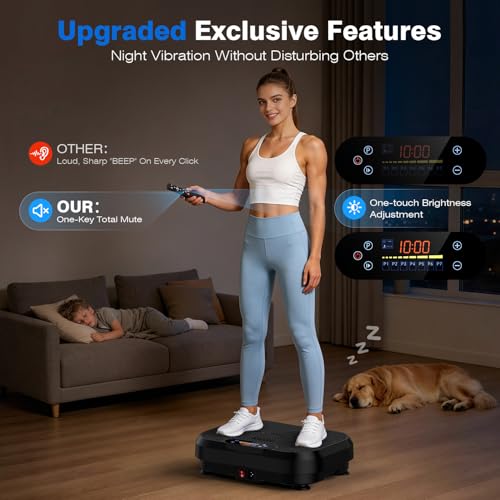 Vibration Plate Exercise Machine 199 Speed Levels for Body Sculpting & Lymphatic Drainage