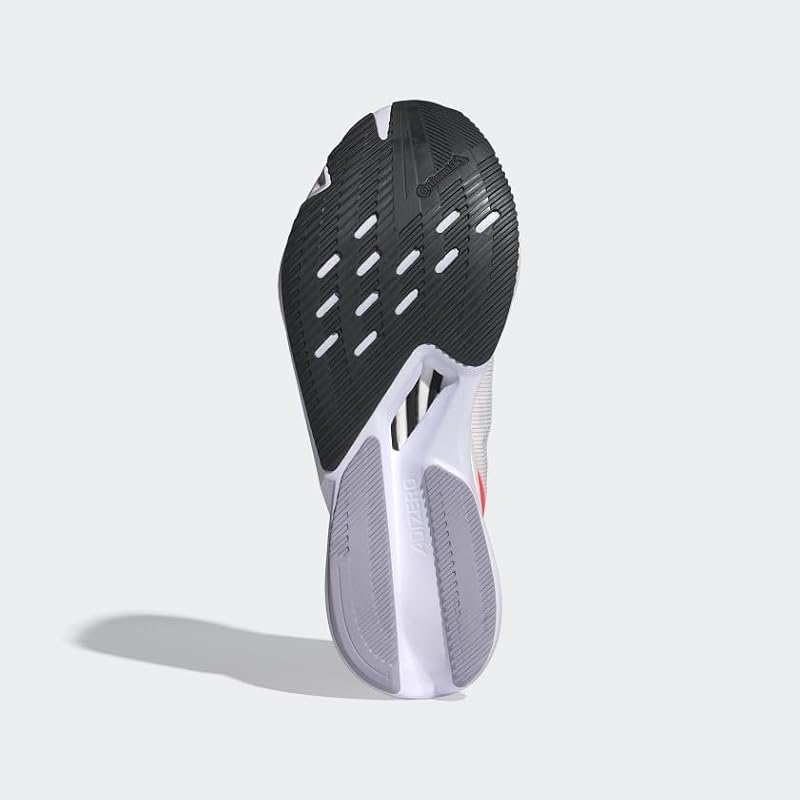 Adizero Boston 12 Running Shoes - White Aurora Met Solar Red 10.5