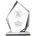 10 Custom Crystal Trophy - 8" Personalized Apex Award with Engraving