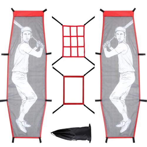 Baseball and Softball Pitching Dummy Set for Accuracy Training - Left & Right Hitter