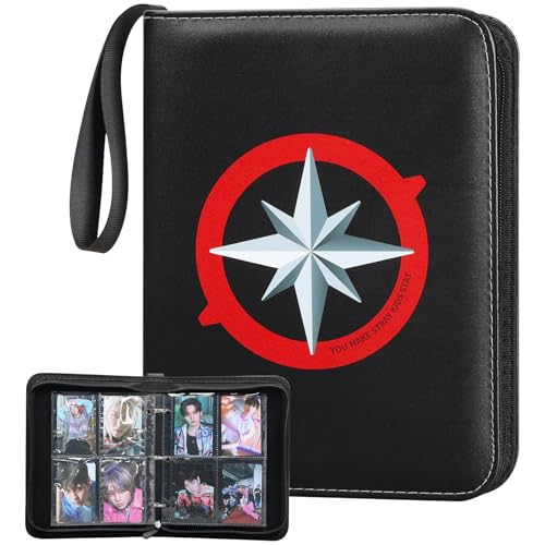 Photocard Binder for 400 Cards with Zipper Sleeves - SKZ Album Organizer for Fans