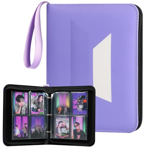 Photocards Binder with 400 Pockets Album for Army Fans Collection - Waterproof PU Leather