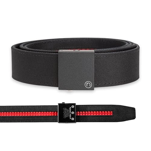 Nexbelt Supreme EDC Tactical Gun Belt for Concealed Carry, Black - No-Hole Adjustable Belt, IWB & OWB