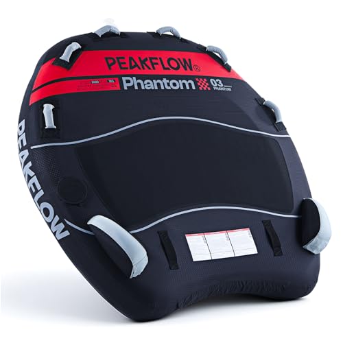 PEAKFLOW 3 Rider Phantom Towable Tube for Boating - Stable Water Fun for Kids & Adults