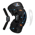 Heavy Duty Hinged Knee Brace for Men & Women - Supports Meniscus, ACL, MCL, Pain Relief, Black / M