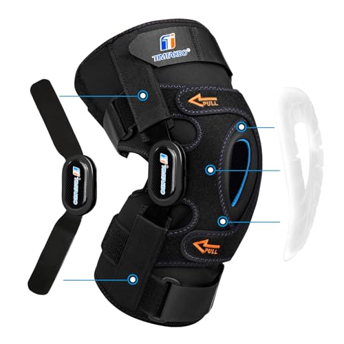 Heavy Duty Hinged Knee Brace for Men & Women - Supports Meniscus, ACL, MCL, Pain Relief, Black / M