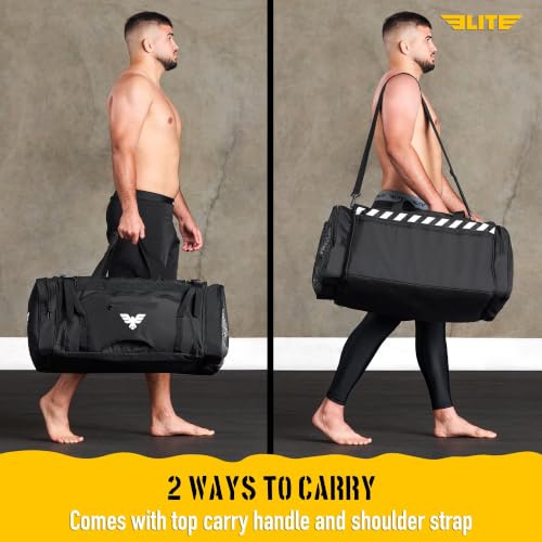 Large MMA Duffel Bag 44L for Combat Sports & Gym Training - Black