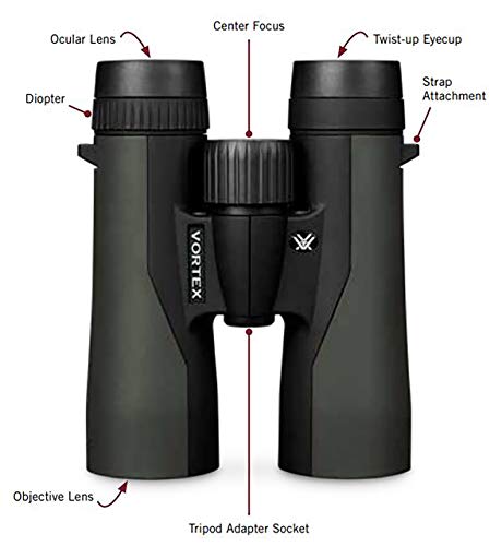 Vortex Crossfire HD 8x42 Binoculars - Green, Waterproof, Compact, Rugged