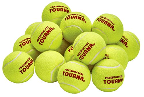 Tourna Pressureless Tennis Balls (144 Pack) - Durable Regulation Size & Bounce