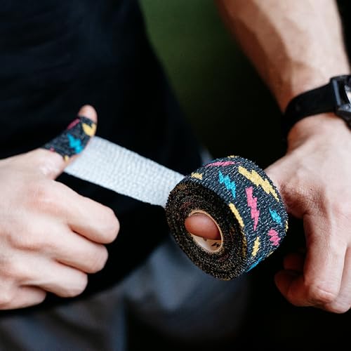 Weightlifting Thumb Tape - Black Thunder, 3 Rolls, Hook Grip Support