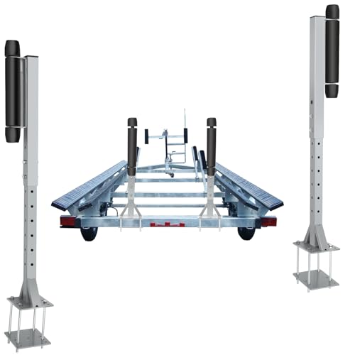 Adjustable Boat Trailer Guide-On with Rollers - Heavy Duty Side-Mount System