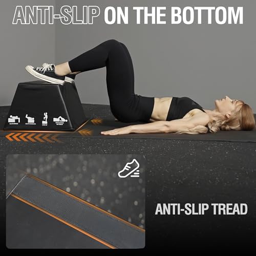 Mikolo Large Black Hip Thrust Bench for Glute & Core Strength Training, 700LB Capacity