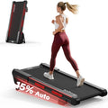 Jogwell Walking Pad with 15% Auto Incline, Full-Deck Design - Grey, Standard