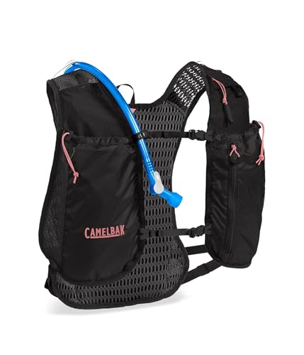 Women’s Hydration Running Vest 50oz with Reflective Safety Features - Black